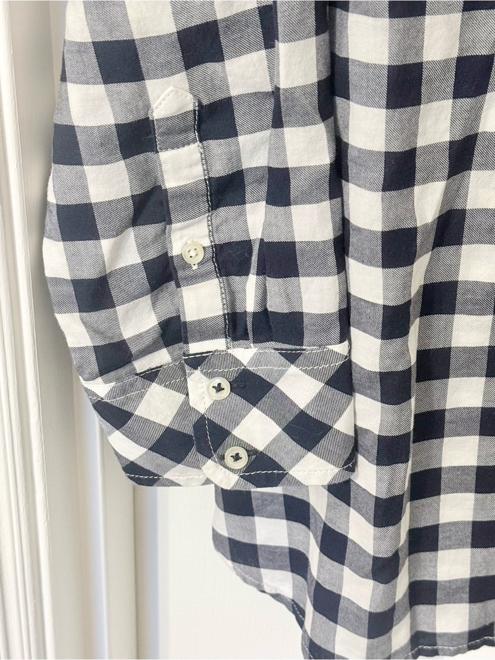Talbots Navy and White Gingham Tunic - Picture 4 of 5